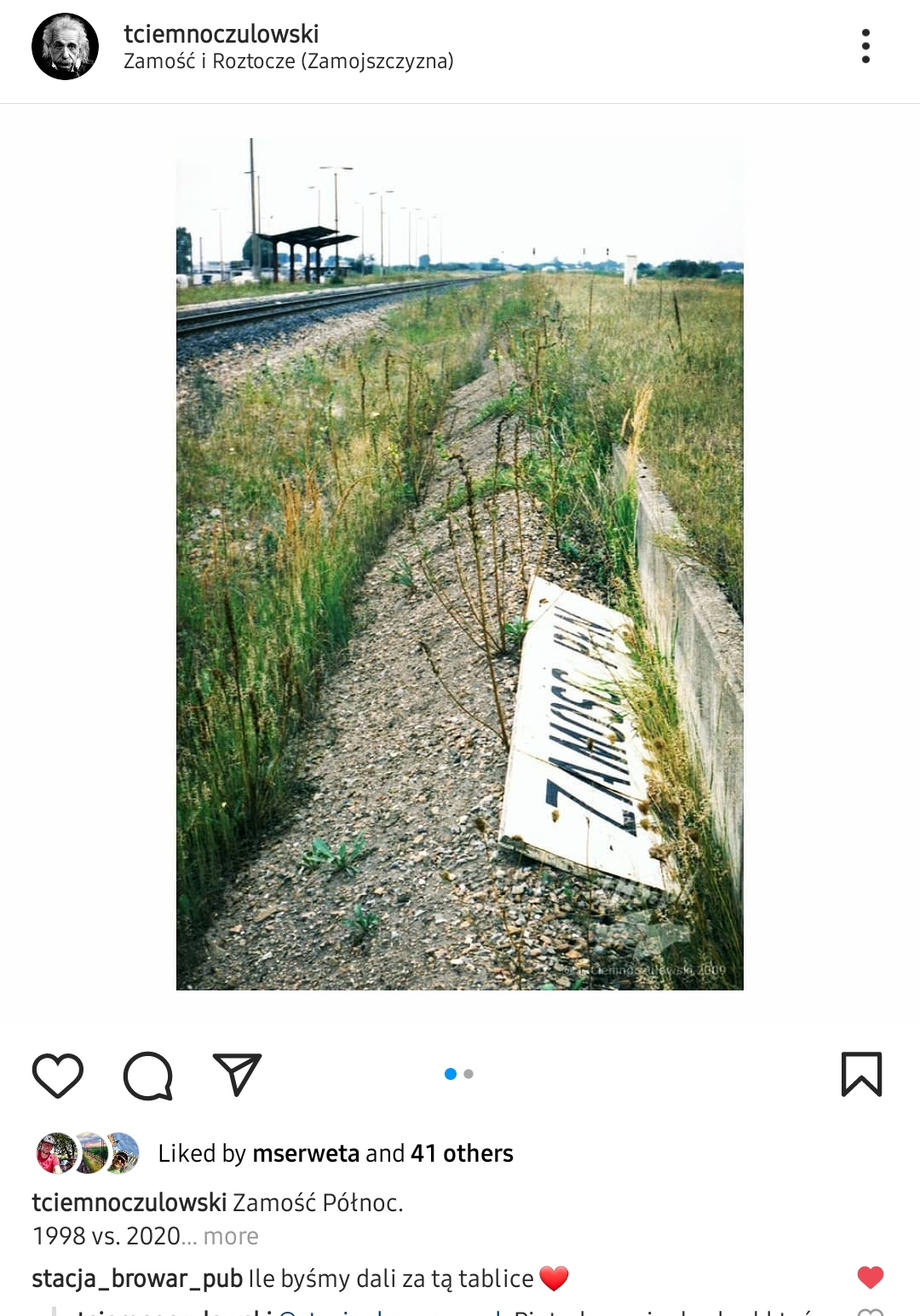 Zrzut ekranu z Instagrama